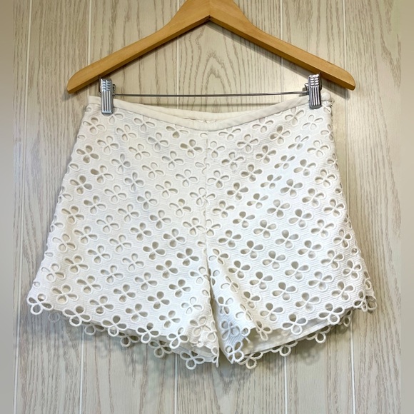 Catherine Malandrino White High Rise Shorts Size 6 EUC - Picture 1 of 3